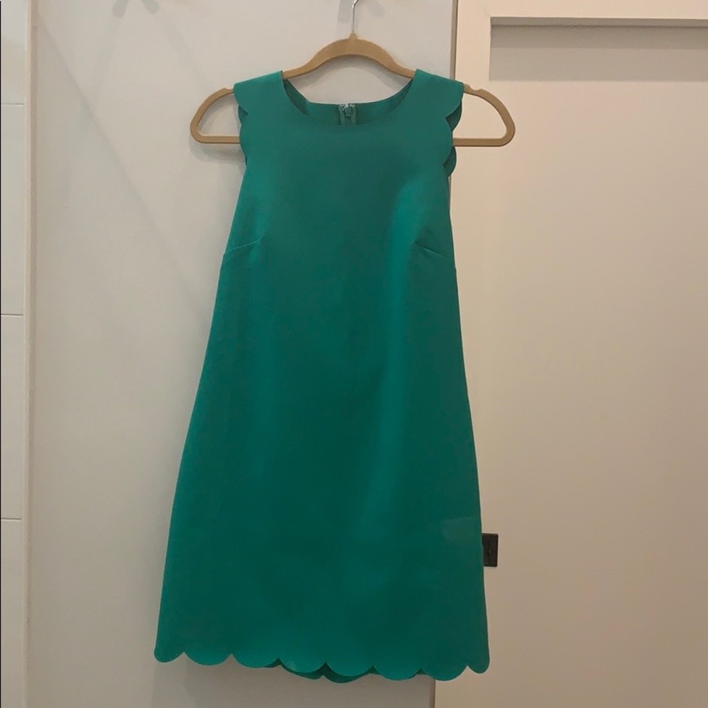 Green dress Jcrew